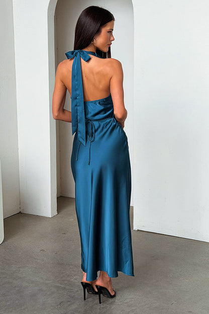 Avalea Halterneck Maxi Dress - Emerald