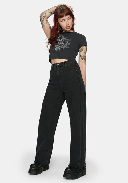 Ayr Broderie Straight Leg Denim Jean