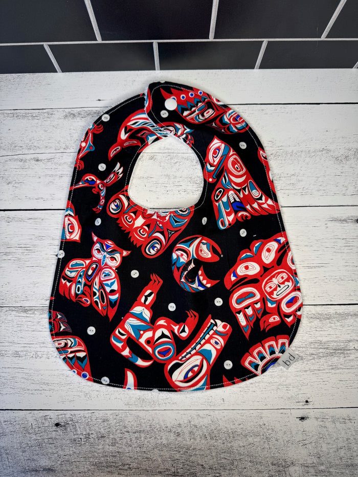 Large Red Indigenous Form Line