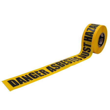 Barricade Tape - 300m X 75mm Danger Asbestos Dust Hazard Print