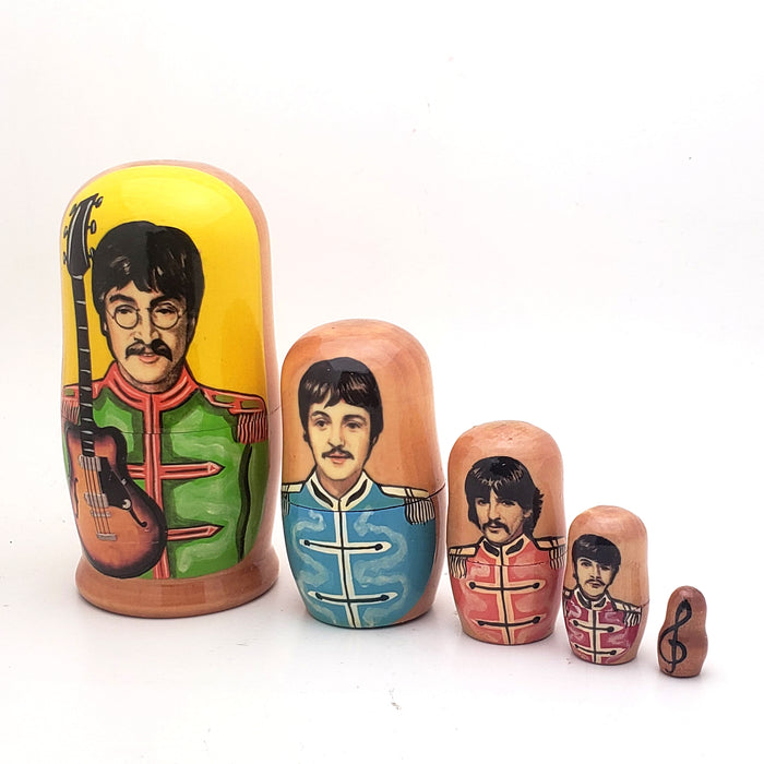 Sgt. Pepper Beatles band nesting dolls set