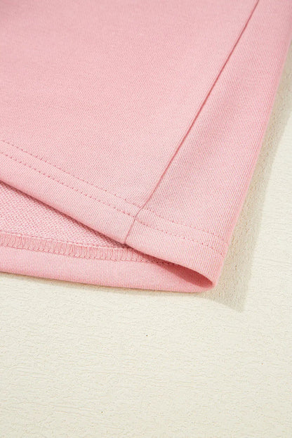 Beige Pink Half Sleeve T-Shirt & Cargo SweatTrousers Set - Two Piece Sets/Pant Sets