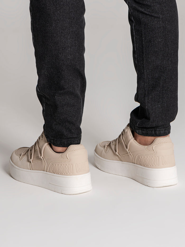 sneakers / Beige Wrapped Sneakers