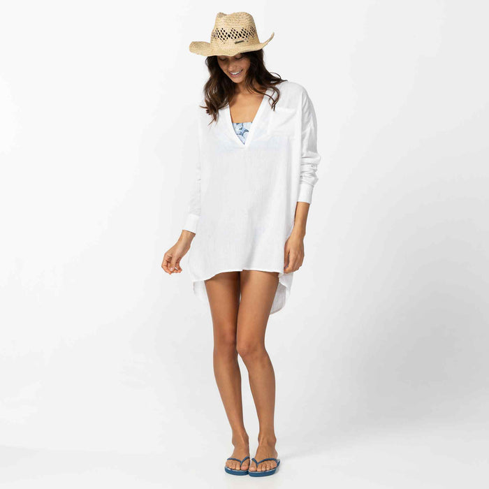 Belizin Coverup Overswim Dress - White