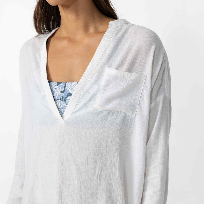 Belizin Coverup Overswim Dress - White