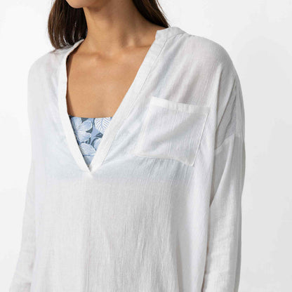 Belizin Coverup Overswim Dress - White