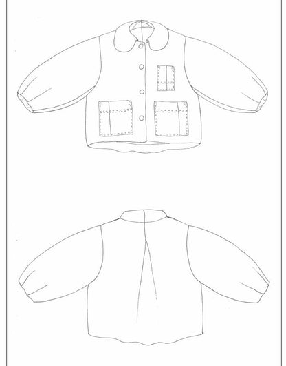 Birgitta Helmersson Coats & Jackets Bell Jacket Zero Waste Sewing Pattern PDF, Birgitta Helmersson 15113