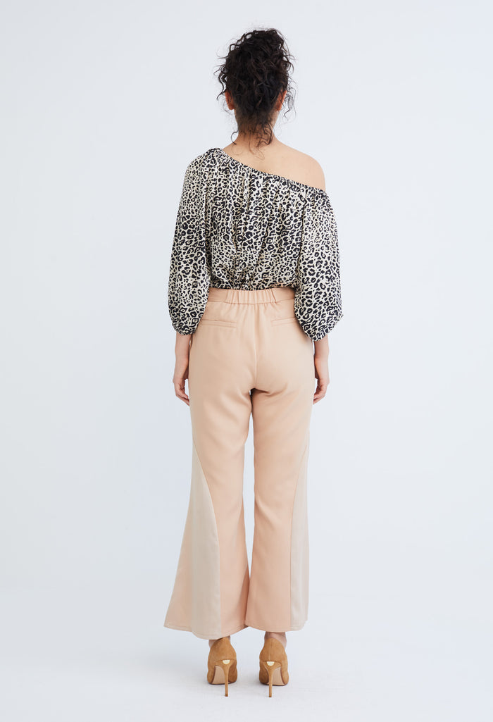 Bell Tulip Bottom Contrast Split Pants