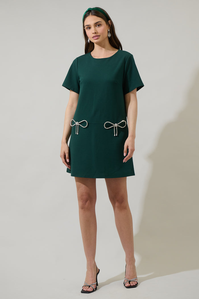 Benicia Bow Shift Mini Dress