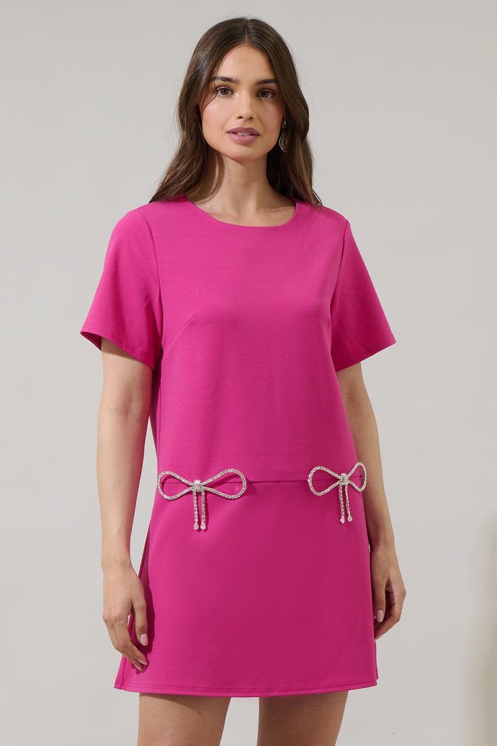 Benicia Bow Shift Mini Dress