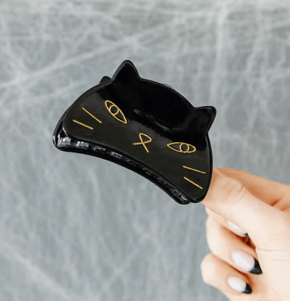 Black Cat Claw Clip