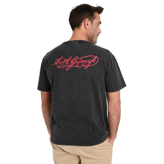 Black Distressed Guinness Label T-shirt