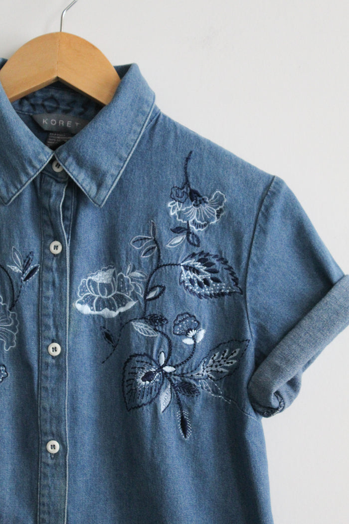 blue gardens button up