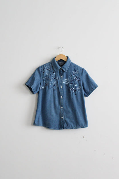 blue gardens button up
