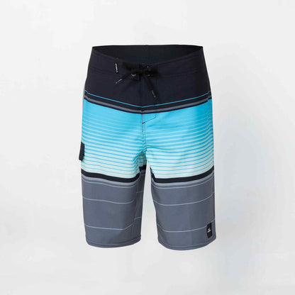 Boy's Lennox Stripe 18 Boardshorts - Black