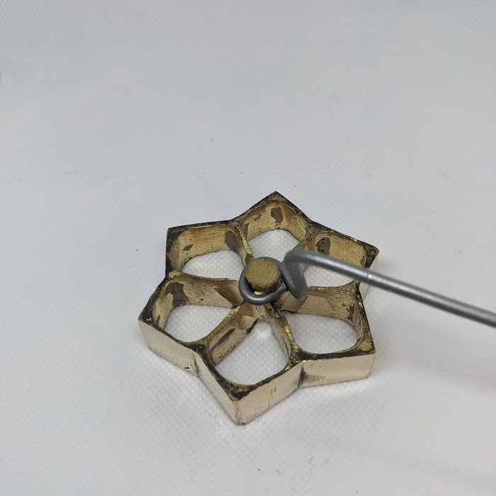 Brass Kokis Mould - Star Flower | Polished Brass