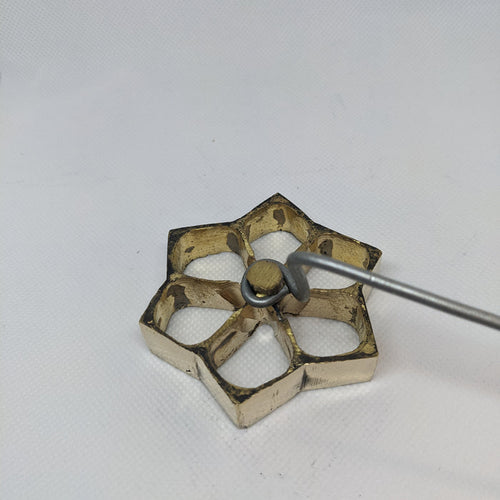 Brass Kokis Mould - Star Flower | Polished Brass