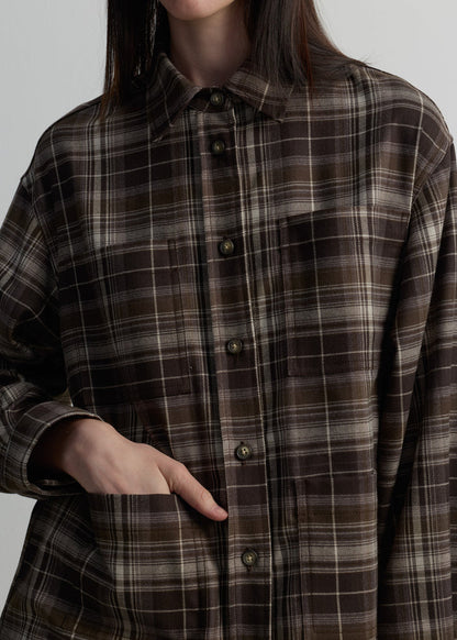 BROWN CHECKED SHIRT