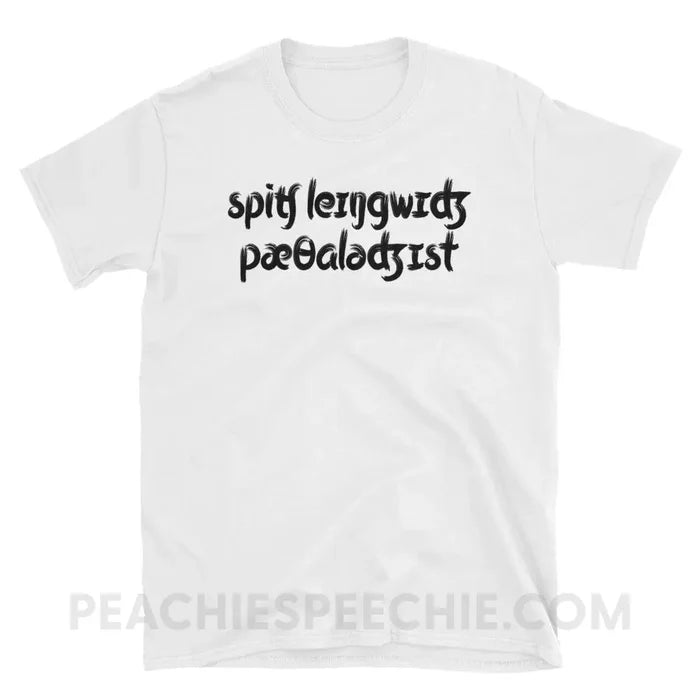 Brush Script SLP in IPA Classic Tee - White / S - T-Shirts & Tops peachiespeechie.com