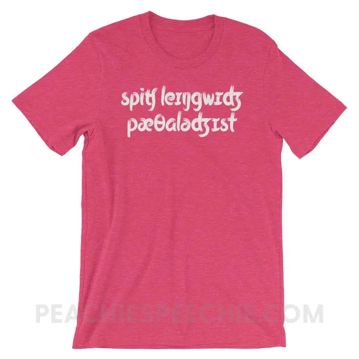 Brush Script SLP in IPA Premium Soft Tee - Heather Raspberry / S - T-Shirts & Tops peachiespeechie.com