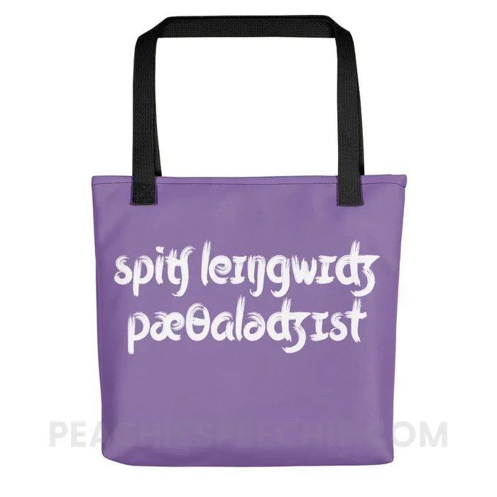 Brush Script SLP in IPA Tote Bag - Black - Bags peachiespeechie.com