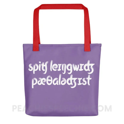 Brush Script SLP in IPA Tote Bag - Red - Bags peachiespeechie.com