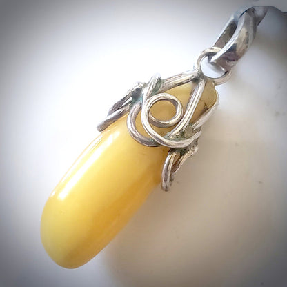 Butterscotch  amber pendant drop