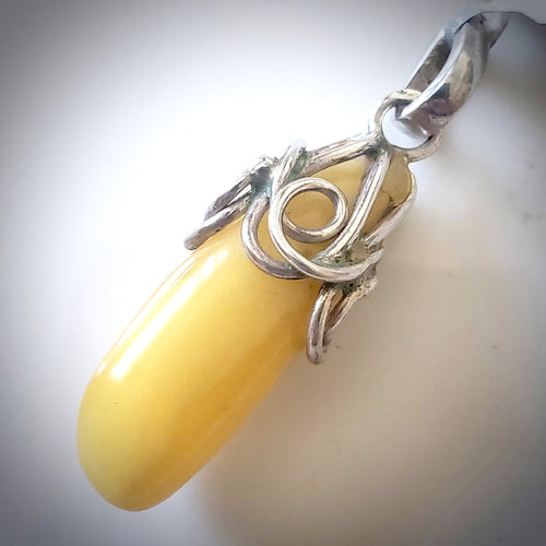 Butterscotch  amber pendant drop