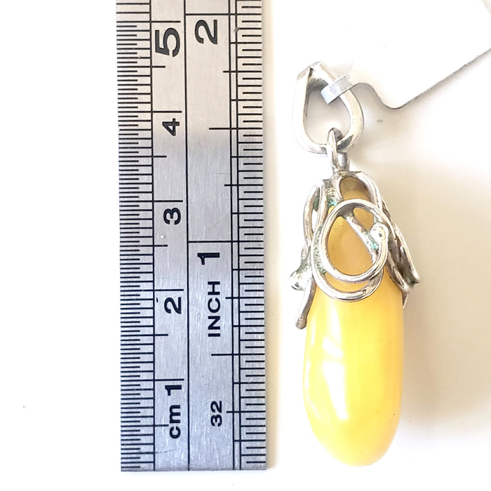 natural Butterscotch  amber pendant drop