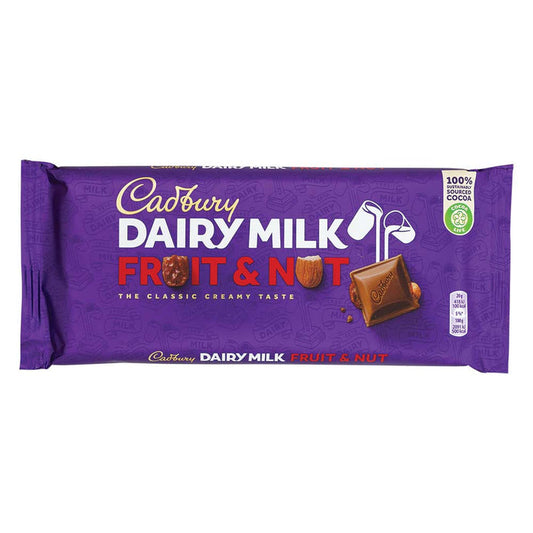 Cadbury Dairy Milk Fruit & Nut 180g