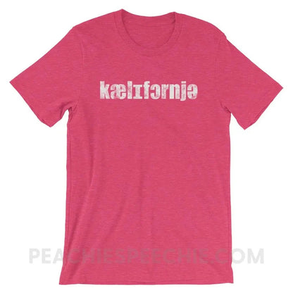 California IPA Premium Soft Tee - Heather Raspberry / S - T-Shirts & Tops peachiespeechie.com