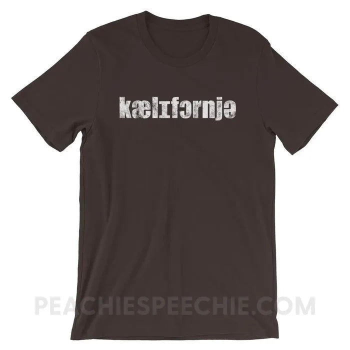 California IPA Premium Soft Tee - Brown / S - T-Shirts & Tops peachiespeechie.com