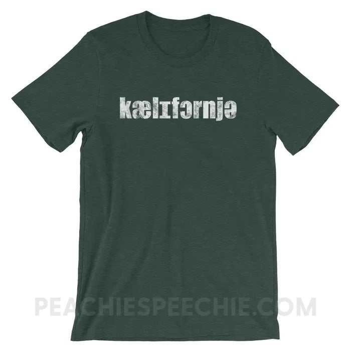 California IPA Premium Soft Tee - Heather Forest / S - T-Shirts & Tops peachiespeechie.com