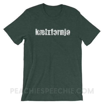 California IPA Premium Soft Tee - Heather Forest / S - T-Shirts & Tops peachiespeechie.com