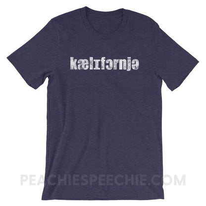 California IPA Premium Soft Tee - Heather Midnight Navy / S - T-Shirts & Tops peachiespeechie.com