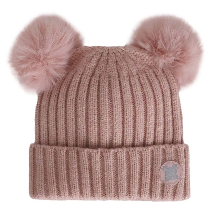 Calikids Knit Baby Hat with 2 Poms-Multiple Colors!