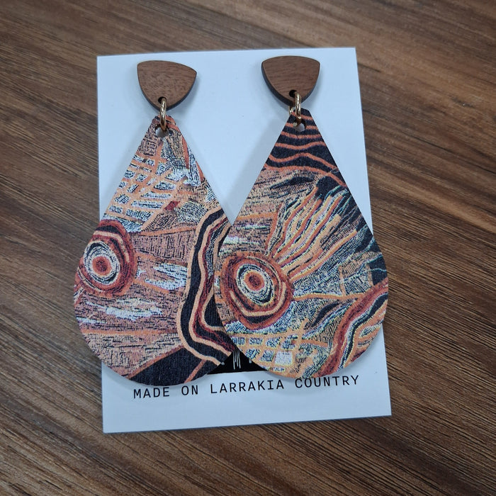 Walnut Arrow Top - 5cm Teardrop