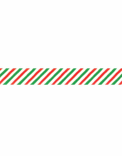 Not specified Ribbon & Trimming Candy Stripe Christmas Ribbon, 25mm 5024264158081 5024264158081
