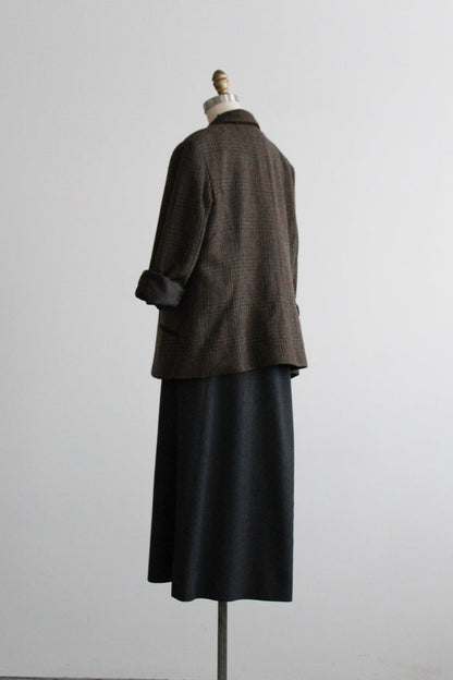 card catalog wool blazer