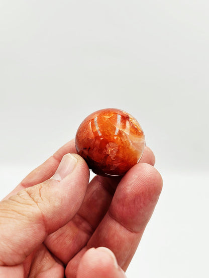 Carnelian Sphere A - Sacramento Crystal Co.