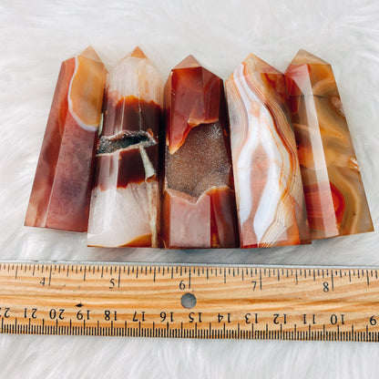 Carnelian Towers Lot 1 - The Bead N Crystal & Enclave Gems