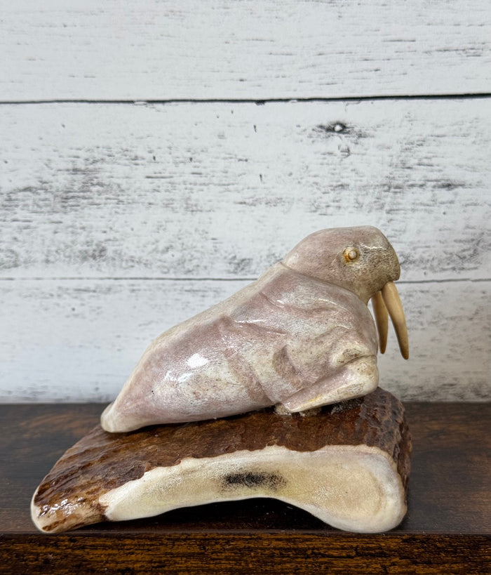 Carved Antler & Ivory Figurines