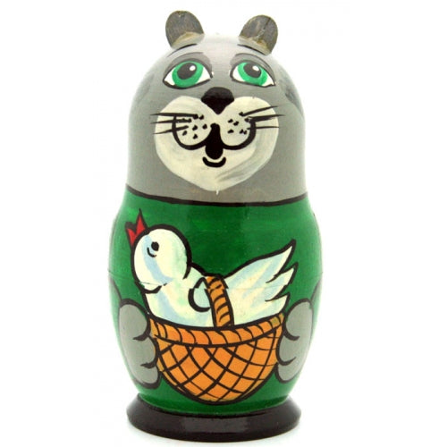 Cat and Goose Matryoshka Nesting Set