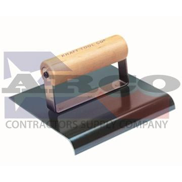 CF575 6" x 6" 1/4"R Blue Steel Edger with Wood Handle