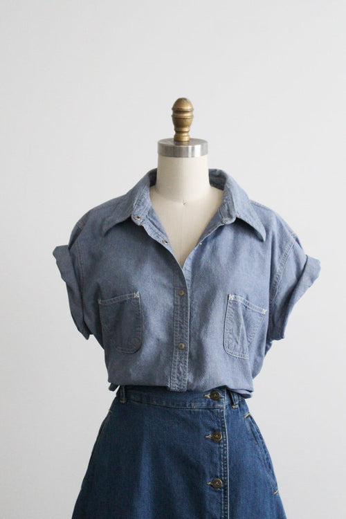 chambray button up