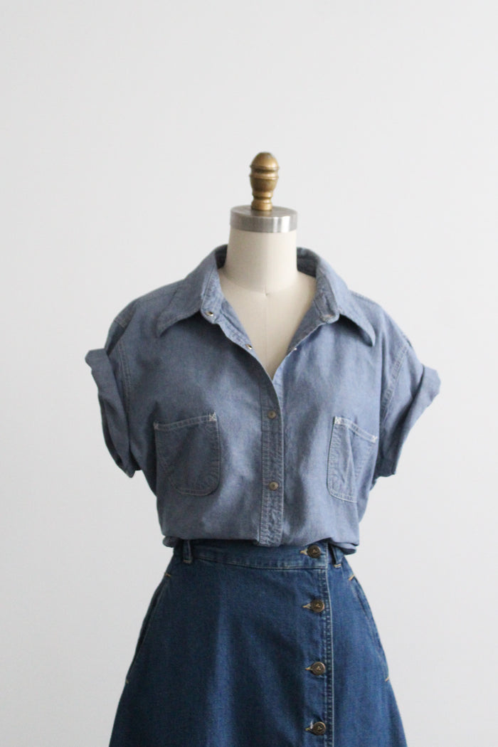 chambray button up