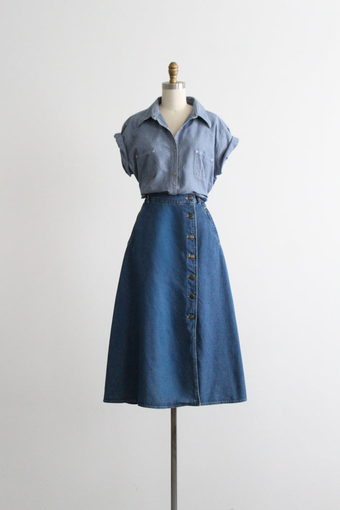 chambray button up