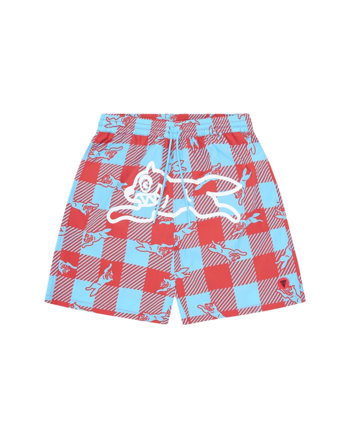 Checker Running Dog Swim Shorts