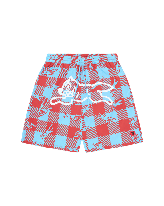 Checker Running Dog Swim Shorts