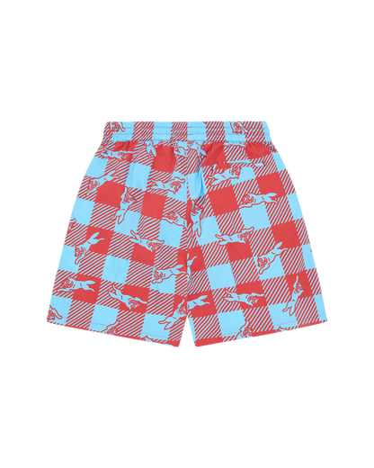 Checker Running Dog Swim Shorts